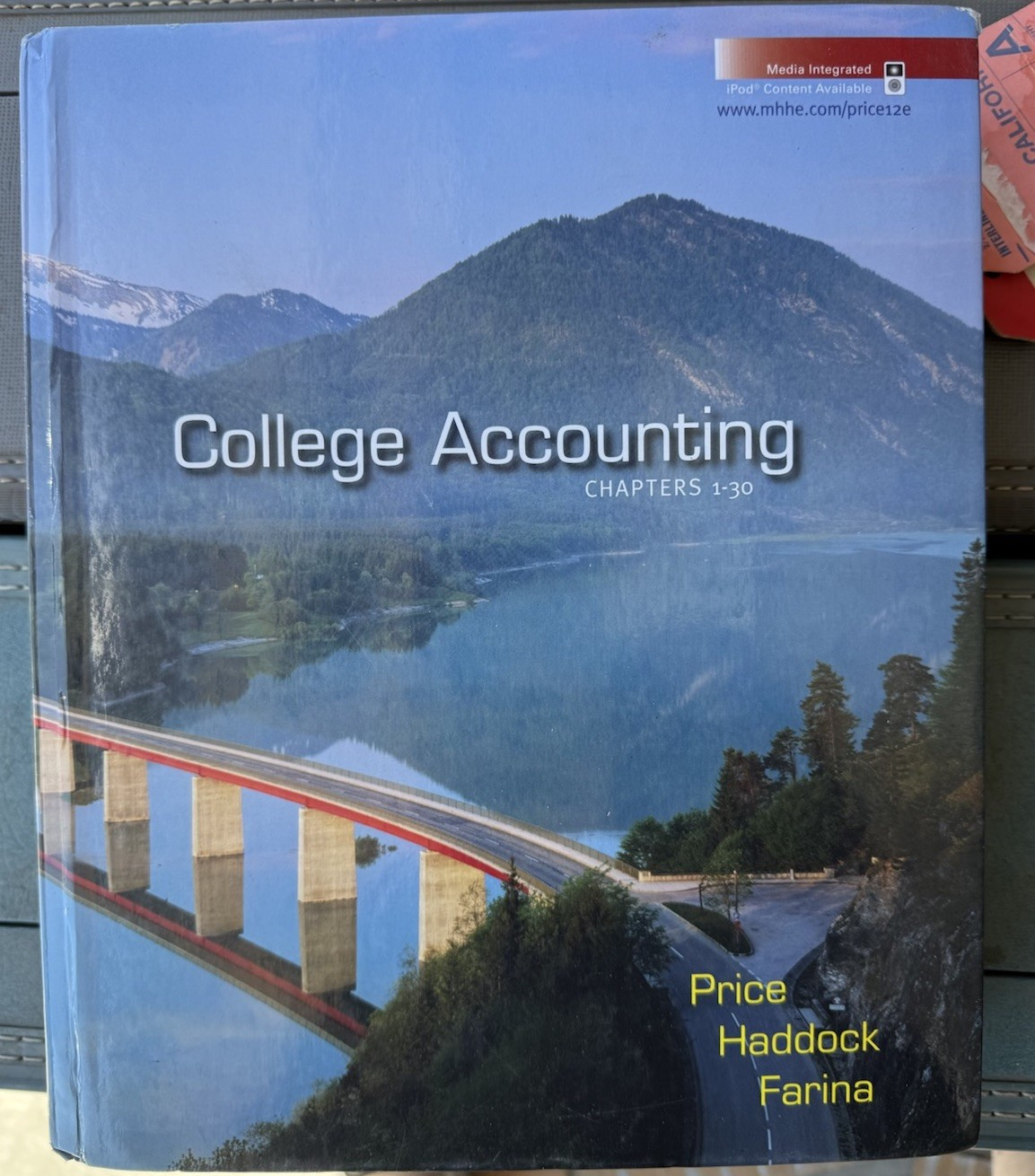 College Accounting Chapters 1-30 Price Haddock Farina 2008 Hardcover McGraw-Hill