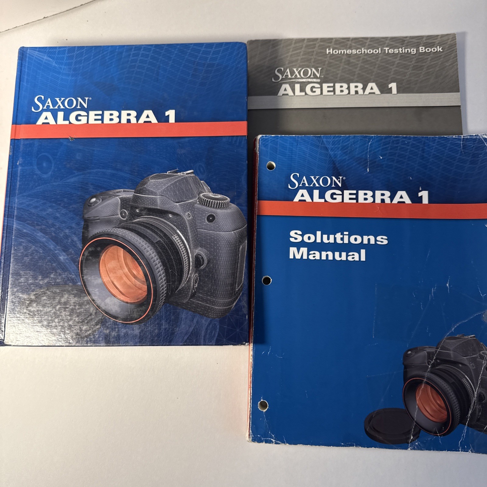 Saxon Algebra 1 (4th Ed) Textbook, Solutions, Testing Book
