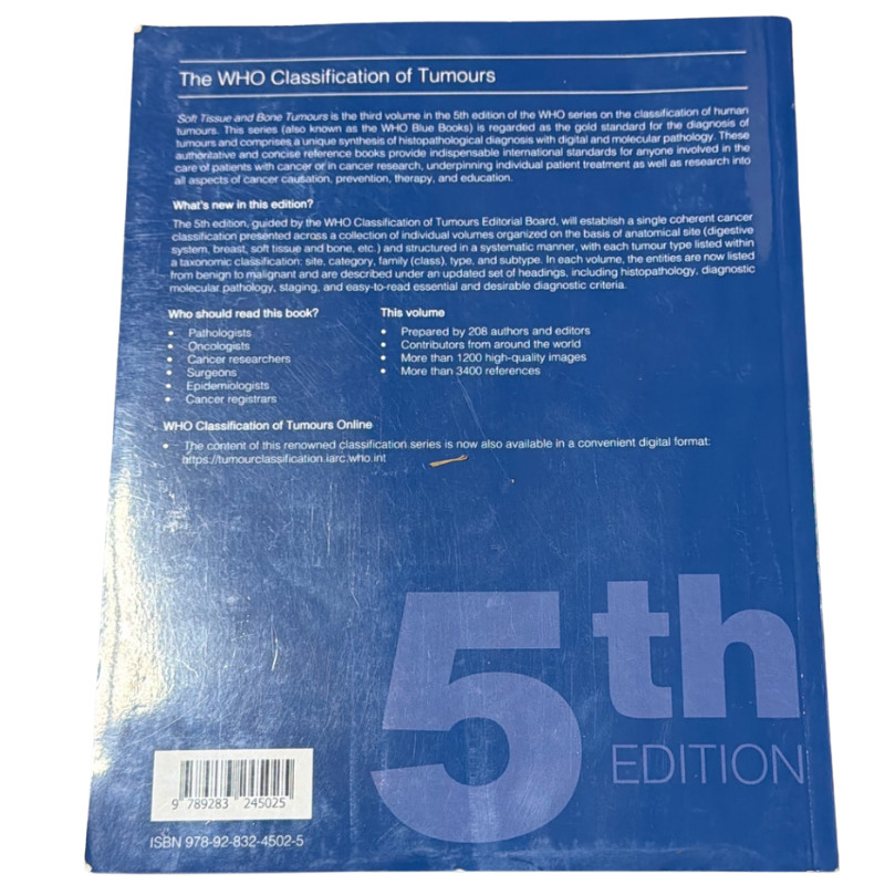 WHO Soft Tissue and Bone Tumours 5th Edition Classification Book Paperback