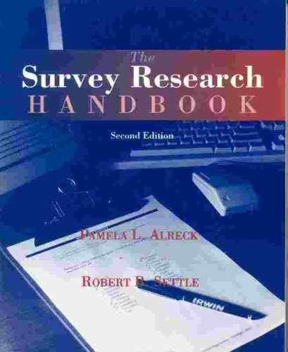 Survey Research Handbook – Paperback, by Alreck Pamela; Settle – Very Good