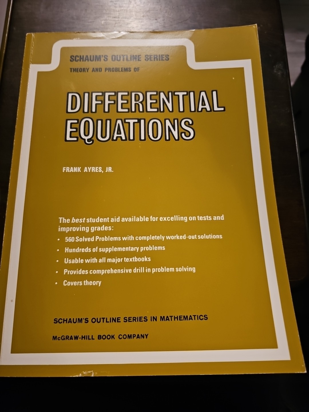 Schaum’s Outline Ser.: Differential Equations by Frank Ayres Jr. (1952, Trade…