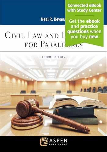 Civil Law and Litigation for – Paperback, by Bevans Neal R. – Very Good