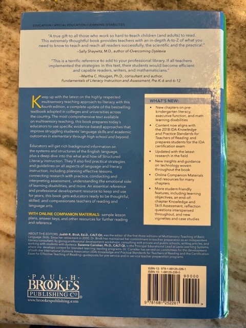Multisensory Teaching of Basic Language Skills by Suzanne Carreker, Graham…