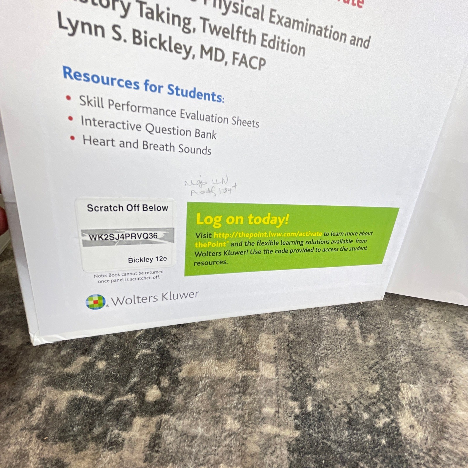 Bates’ Guide to Physical Examination and History Taking 12th Ed Lynn Bickley