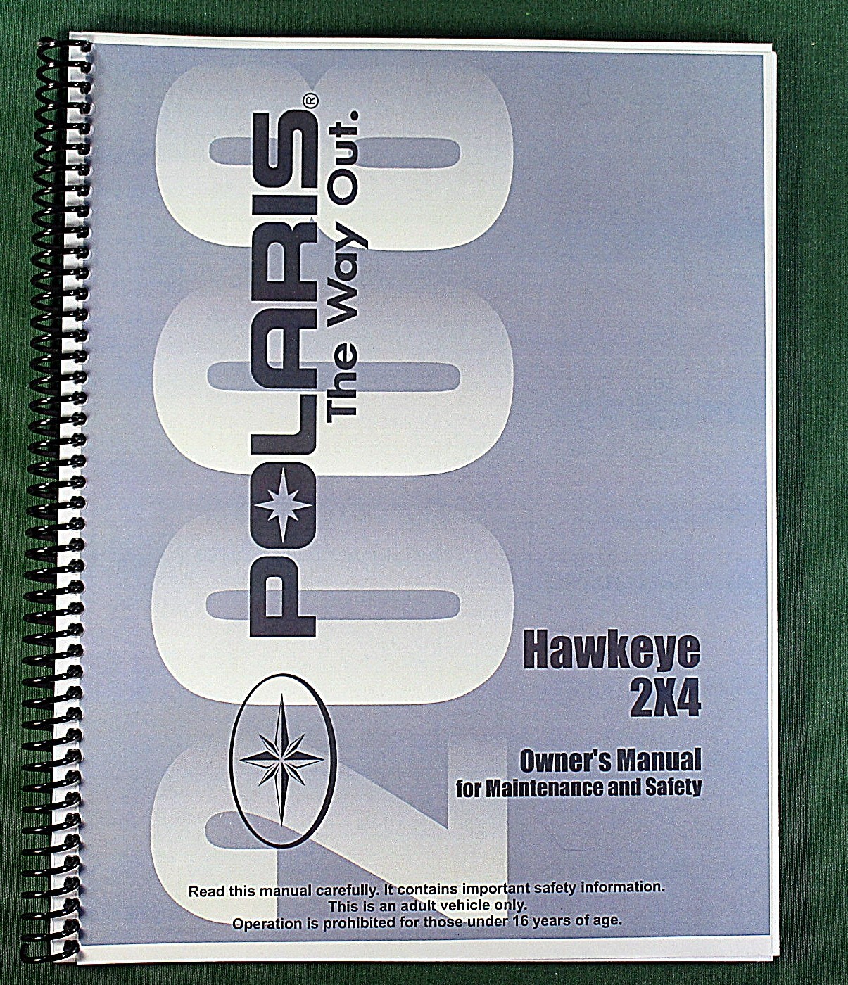 2008 Polaris Hawkeye 2×4 ATV Owner’s Manual: 124 Pages & Protective Covers