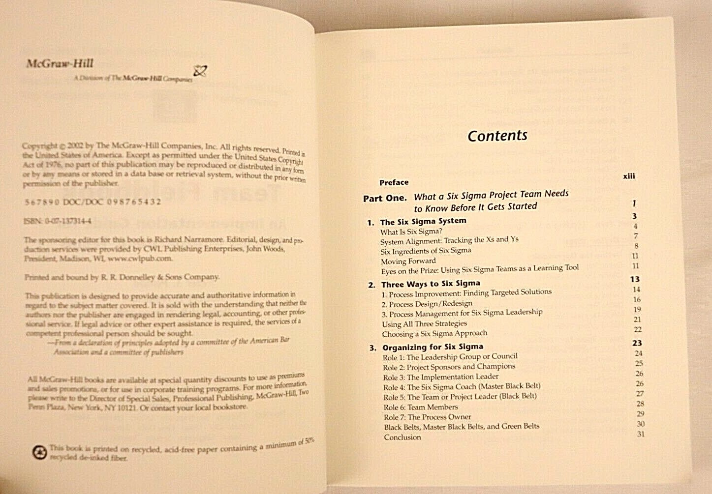 The Six Sigma Way 2002 Paperback Business Management Quality Control Production