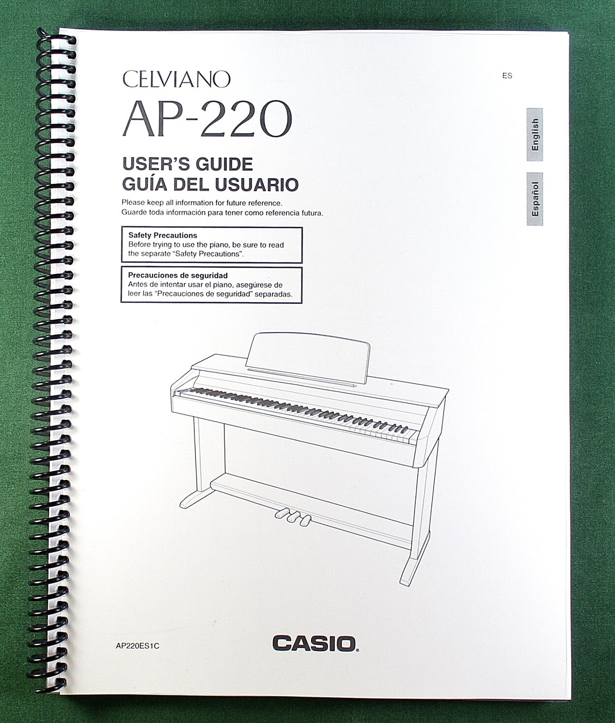 Casio Celviano AP-220 Instruction Manual: 40 Pages & Protective Covers!