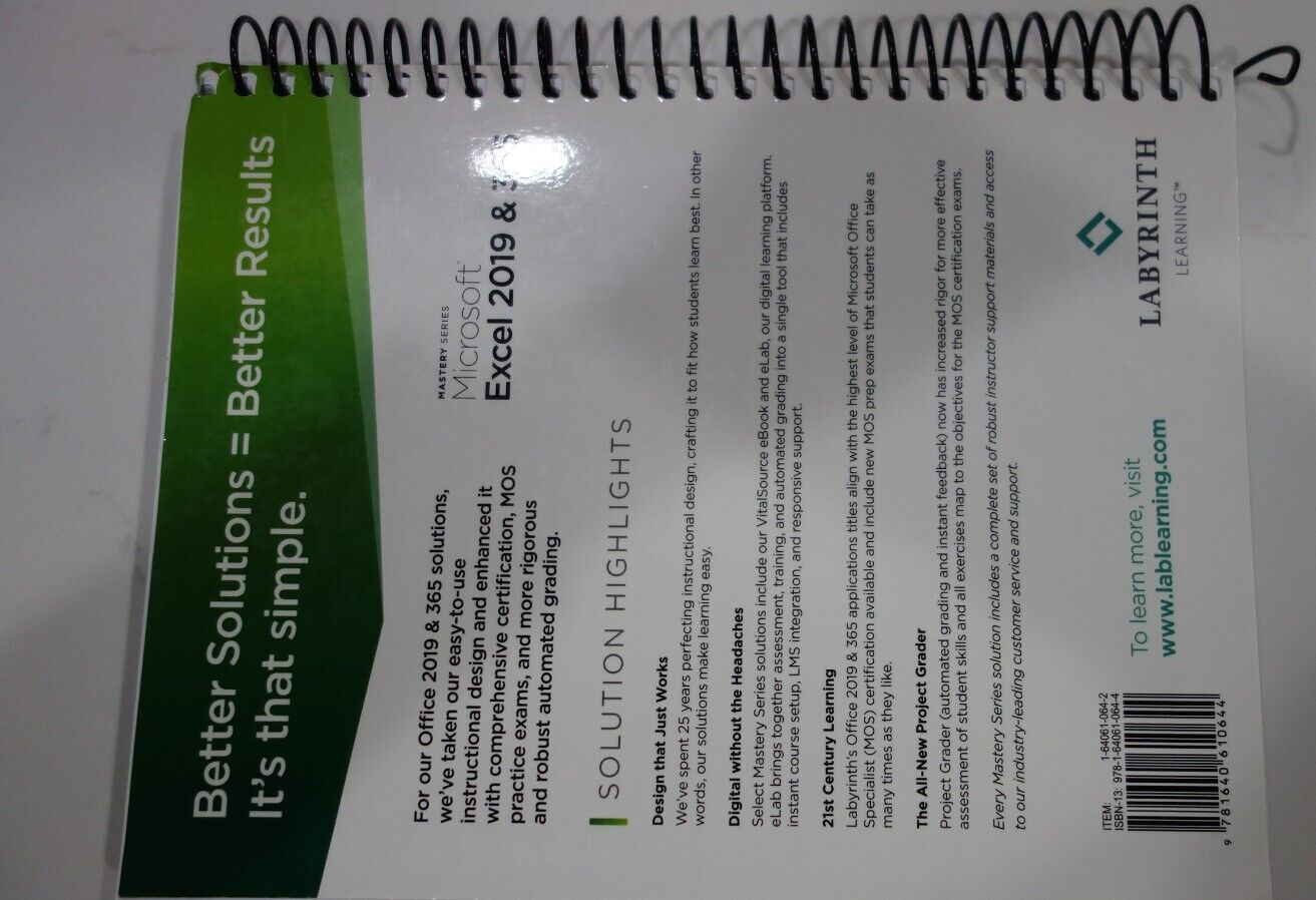 Microsoft Excel 2019 & 365 LABYRINTH Comprehensive Mastery Series New