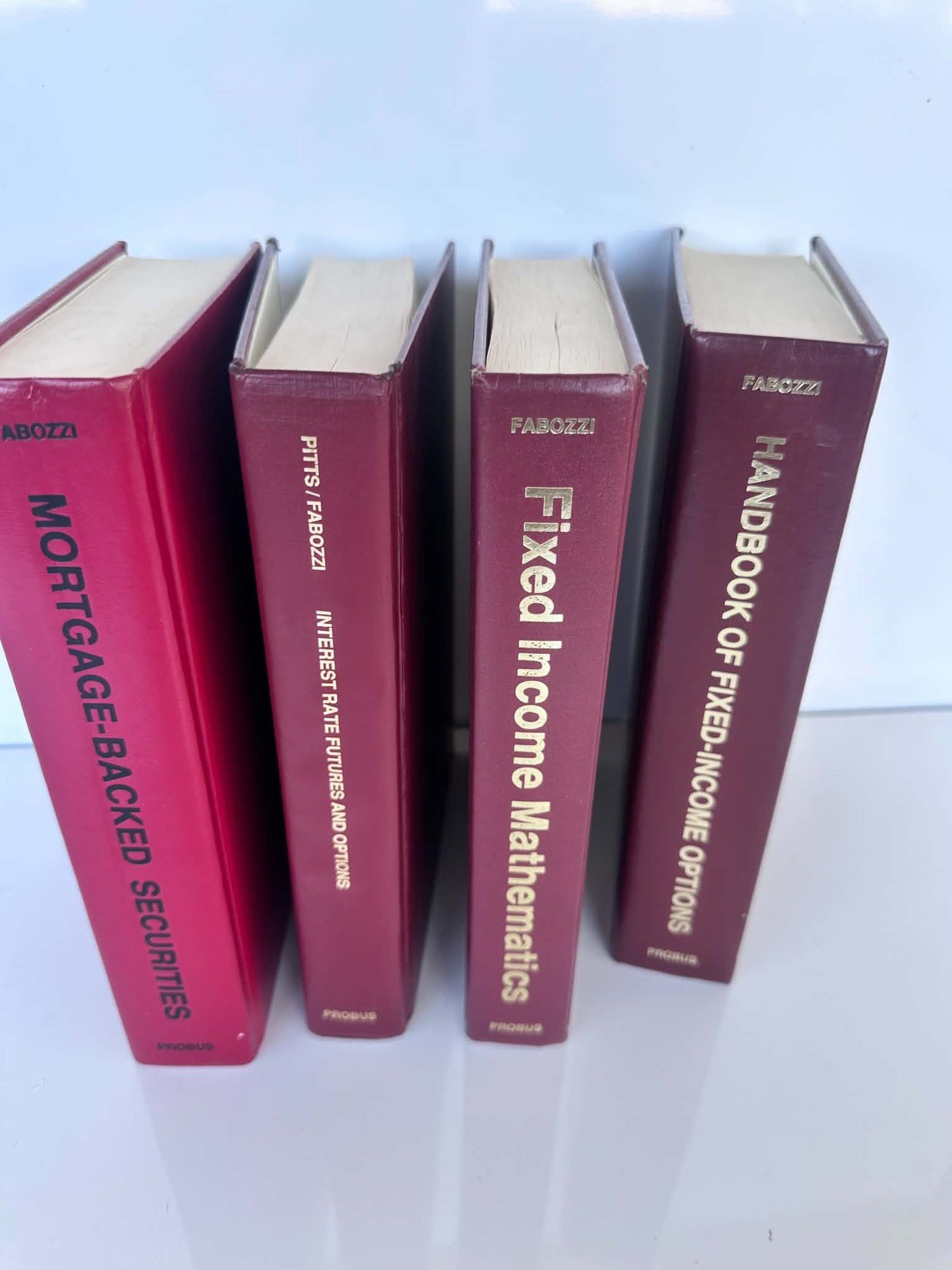 Frank J. Fabozzi Books. Fixed Income Opt & Math, Interest Rate,Mortgage Backed.
