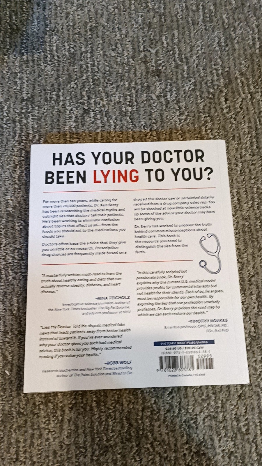 Lies My Doctor Told Me Ken D. Berry Updated & Expanded Edition (2019) [VG]